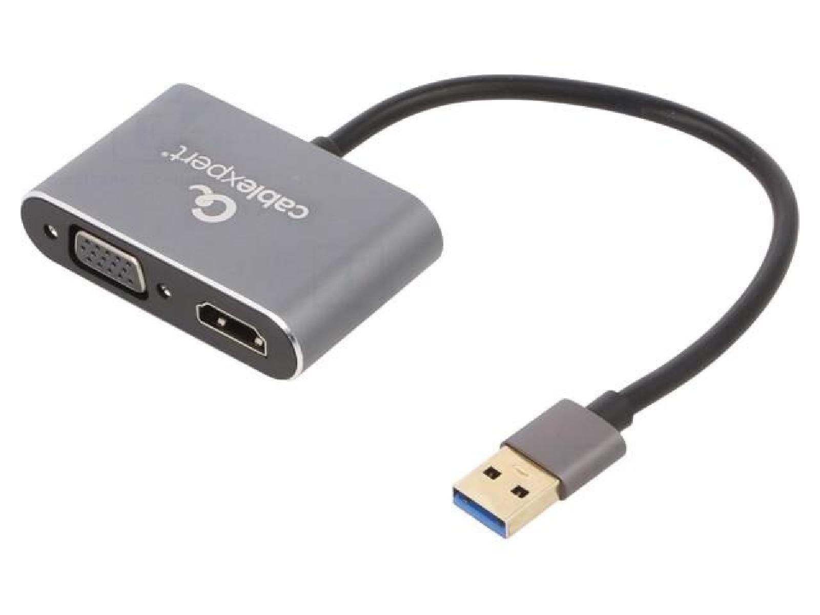 Adaptador USB 3.0 D-Sub a HDMI (15 pines, 0,15 m, Negro) - ADNAuto
