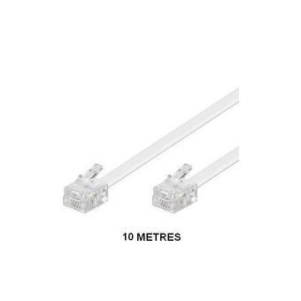 Wentronic Phone Cable - 10m, White