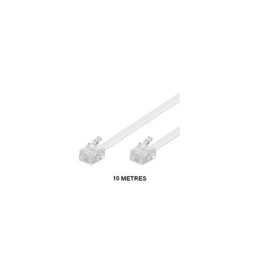 Câble de téléphone Wentronic - 10 m, Blanc