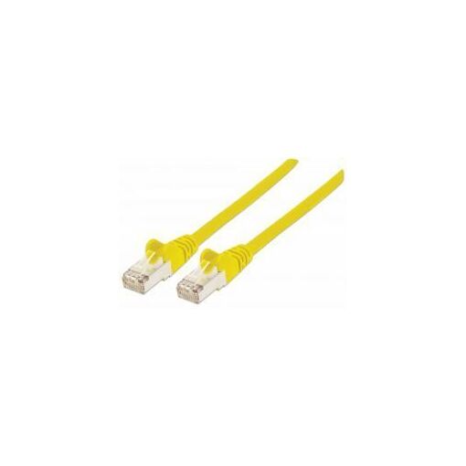 Intellinet Cat6A Patch Cable, 0.5m, Yellow, Snagless