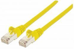 Intellinet Cat6A Patch Cable, 0.5m, Yellow, Snagless