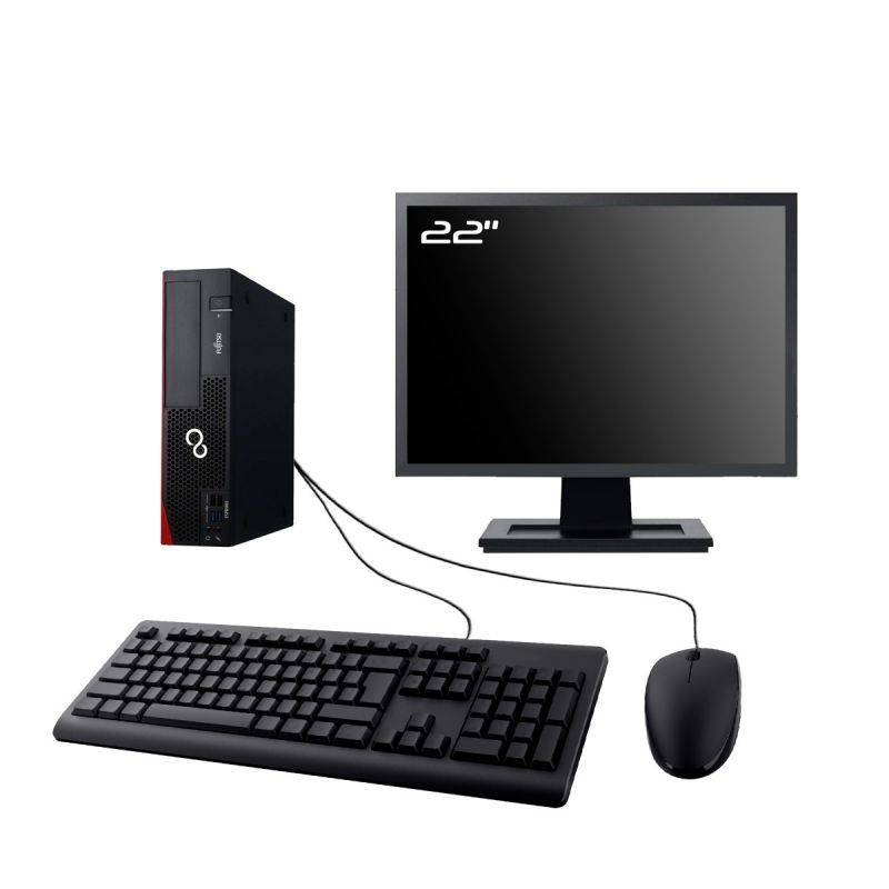 Lenovo PC - Fujitsu Esprimo D556 DT 22-inch Screen, Intel I3-6100, 32GB RAM, 480GB SSD, Windows 11