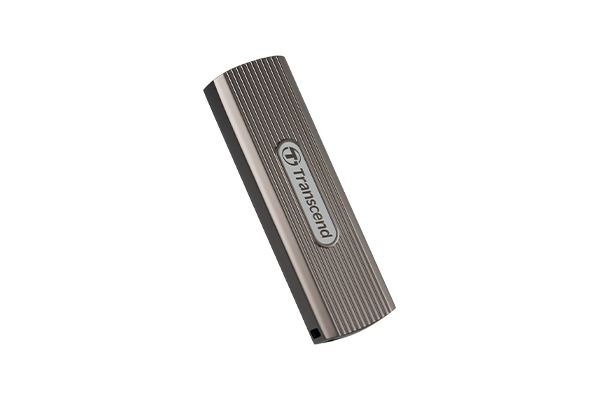 Transcend ESD330C - SSD externo cifrado de 2 TB - Conector USB-C - Cifrado AES de 256 bits - Marrón oscuro grisáceo