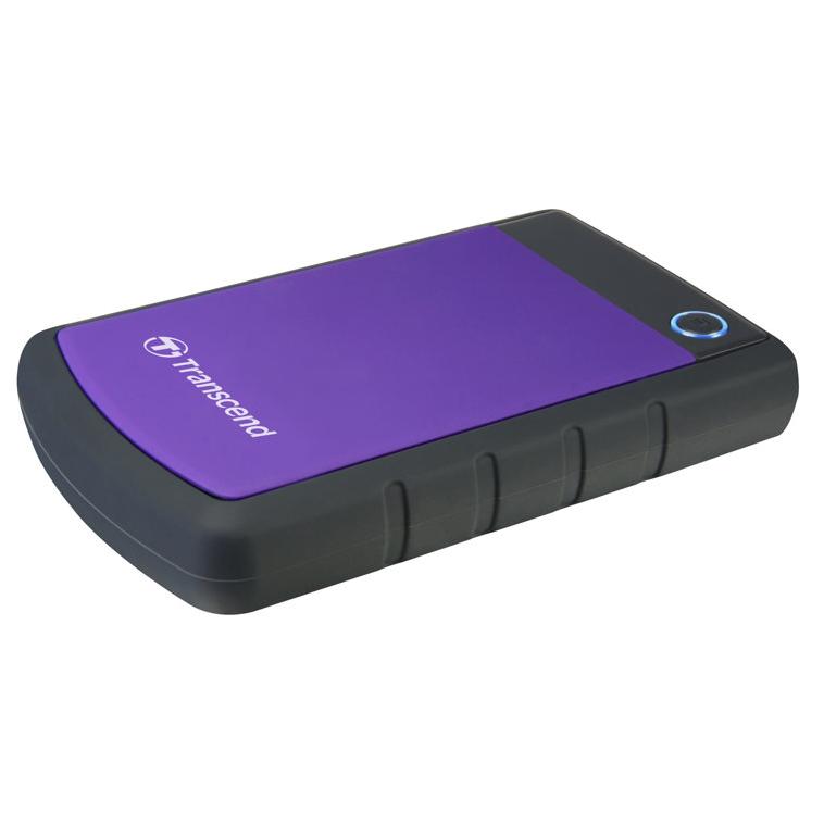 Transcend StoreJet 25H3P - Disco duro - 1 TB - Externo (portátil) - 2,5" - USB 3.0 - 5400 RPM - Memoria tampón: 8 MB - Violeta brillante
