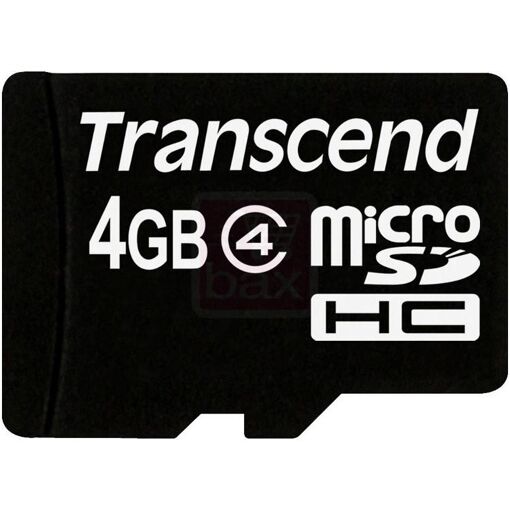 Transcend 4GB microSDHC Card (Adapter Included)