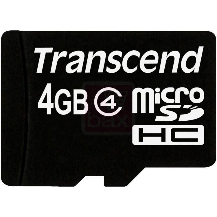 Transcend 4GB microSDHC Card (Adapter Included)