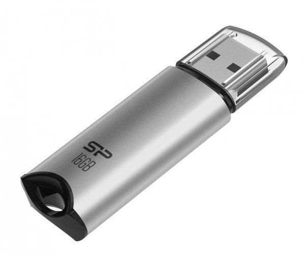 Llave USB Silicon Power Marvel M02 - 16 GB - USB 3.2 Gen 1 - Plata