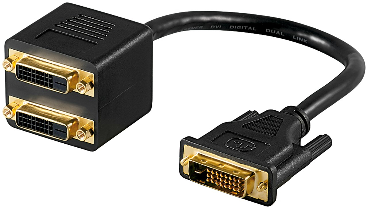 Cable Goobay DVI 0,1 m (20 cm) DVI-D Doble Canal