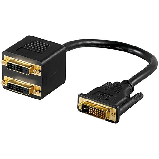 Goobay DVI Cable 0.1m (20cm) DVI-D Dual Link