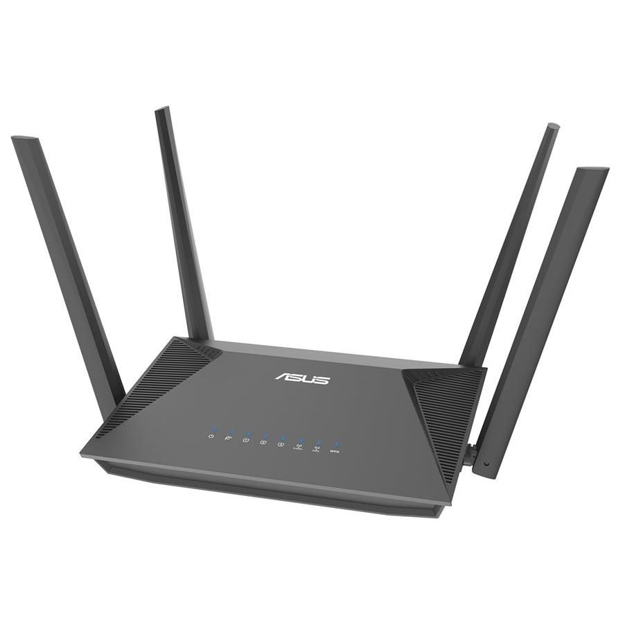ASUS RT-AX52 - Wireless Router with 3 Ports - 1GbE - Wi-Fi 6 - Tri-band