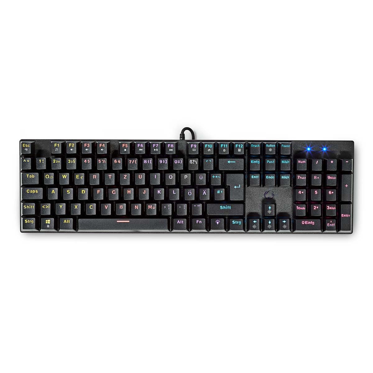 Teclado de juego mecánico Nedis con USB Tipo A y iluminación LED