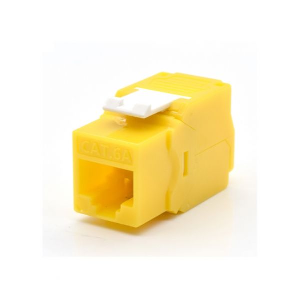 WP Keystone CAT 6A UTP Module, Toolless, Yellow