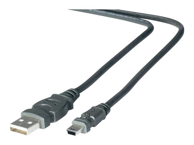 Belkin USB Cable - 3m, USB Type-A to Mini USB B, USB 2.0, Charcoal
