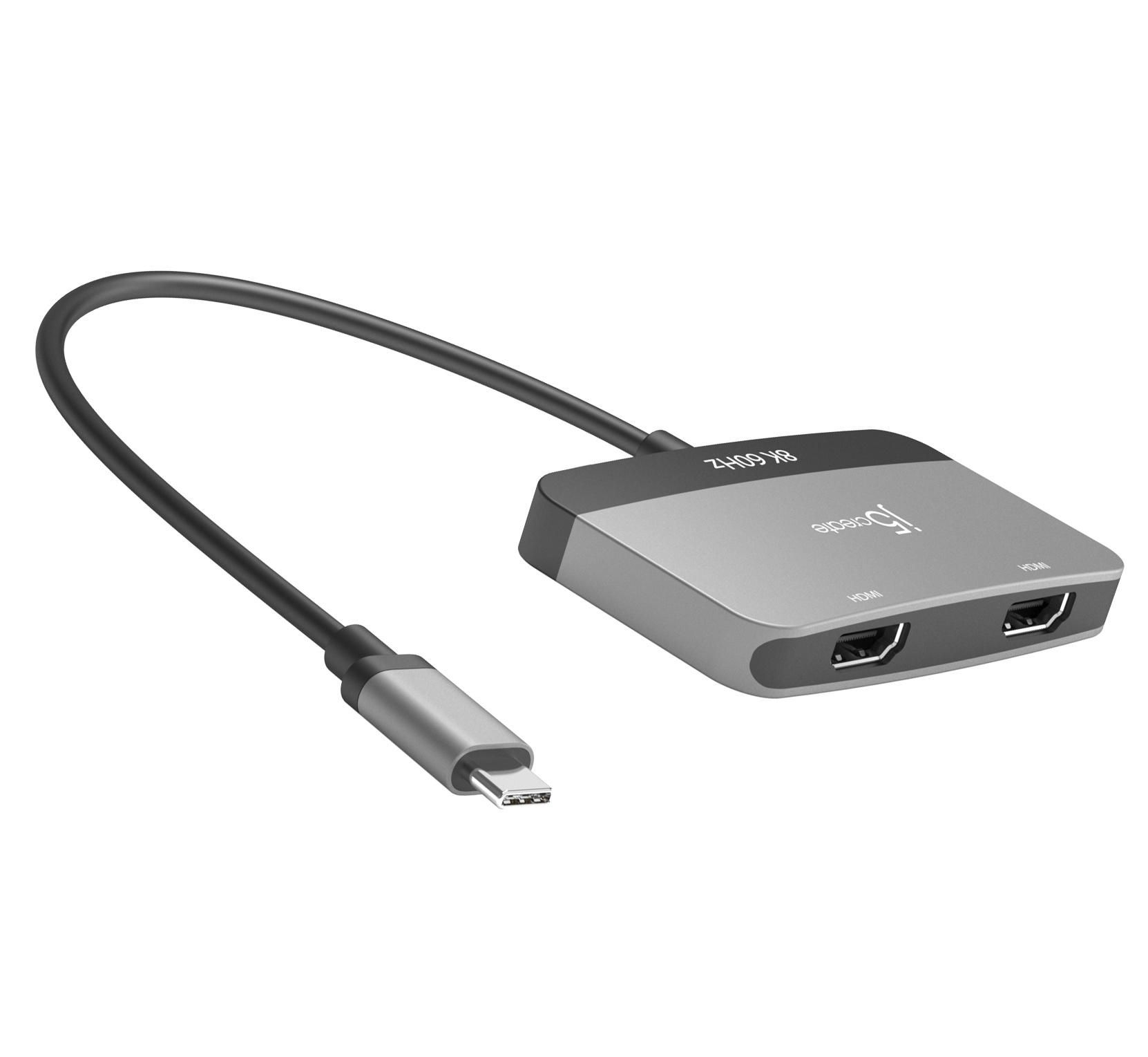 j5create 8K USB-C to Dual HDMI Adapter
