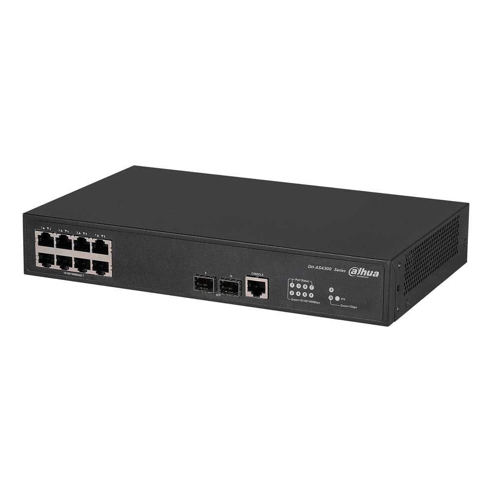 Dahua AS4300-8GT2GF Managed Switch - 8x10/100/1000 + 2x100/1000 SFP (Uplink) - Desktop, Rack Mountable