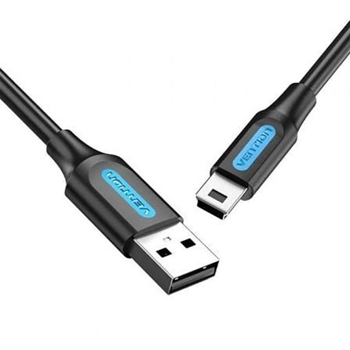 Adaptateur Vention USB-A vers Mini USB, câble de 3 mètres