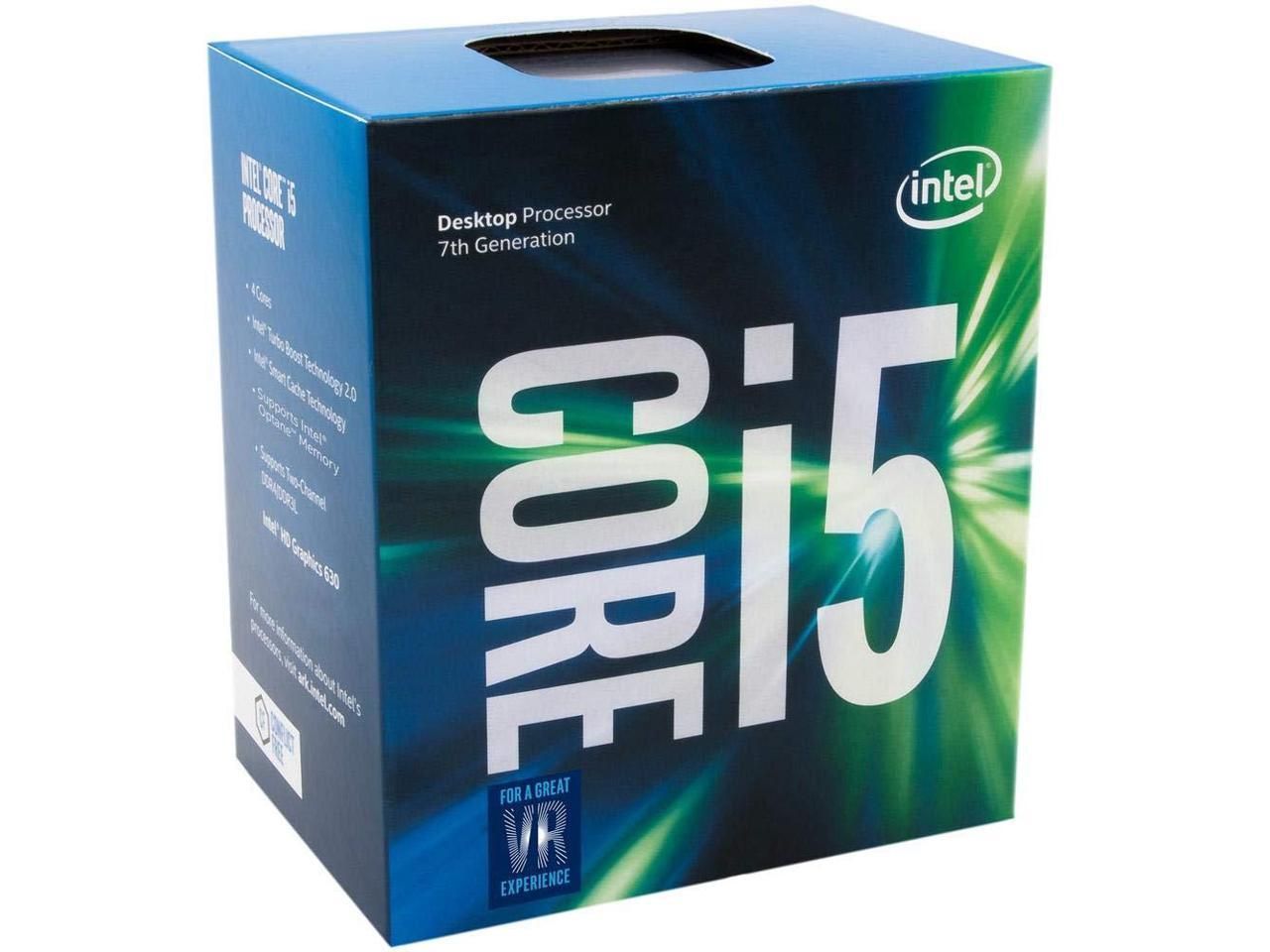 Intel Core i5-7400K Processor, 7th Gen Kaby Lake, Quad-Core, 3.0 GHz, LGA 1151, 65W
