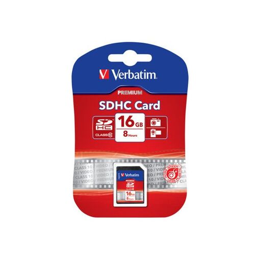 Verbatim 16GB Class 10 SDHC Flash Memory Card