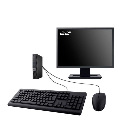 PC Dell Optiplex 3040 Mini - Pantalla de 22", Procesador Intel I3-6100T, 16 GB de RAM, 2 TB SSD, Windows 11