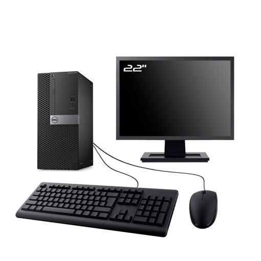 Computadora de escritorio Dell Optiplex 3040 MT, pantalla de 22", procesador Intel i7-6700, 16 GB de RAM, 2 TB SSD, Windows 11