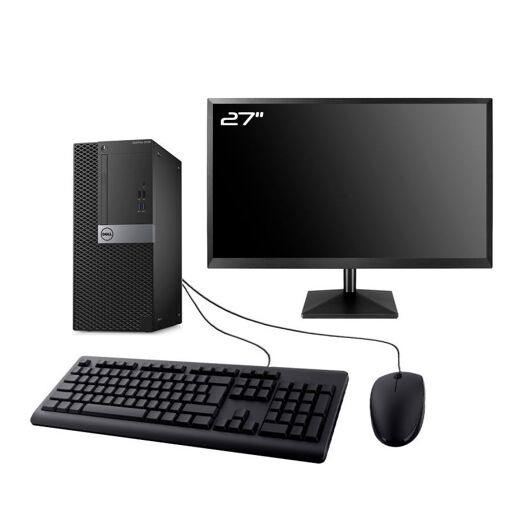 Computadora de escritorio Dell Optiplex 3040 MT, pantalla de 27", procesador Intel I7-6700, 16 GB de RAM, 2 TB SSD, Windows 11