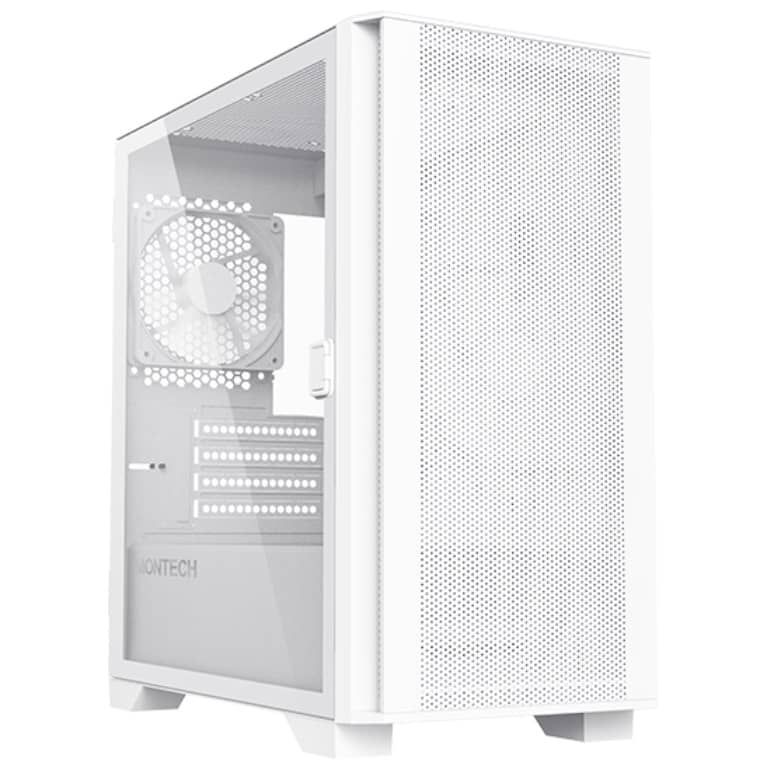 Caja de PC Montech Micro ATX Aire 100 Lite con panel de vidrio - Blanco