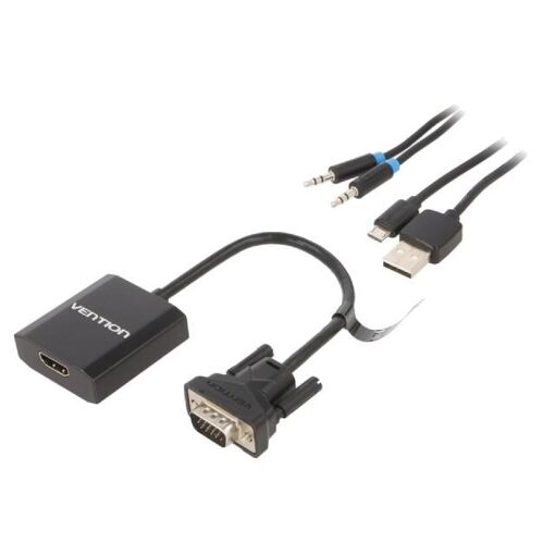 Cable HDMI 1.4 a D-Sub de ADNAuto, 0.15 m - Negro