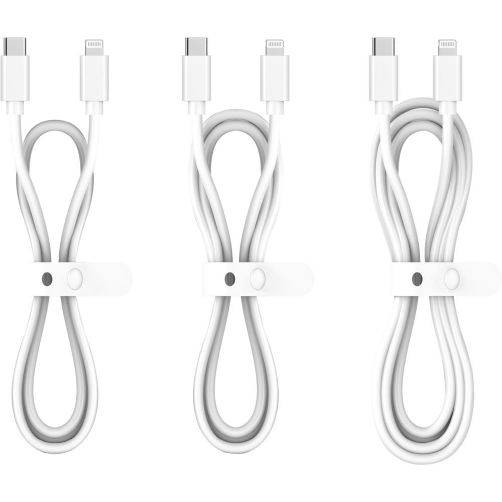 Cable Lightning Essentibl B USB-C 0.5/1/2 M X3