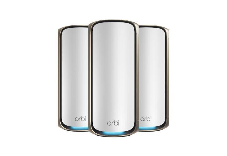 Netgear Orbi RBE973S Wi-Fi System (Router + 2 Extenders) - Up to 8200 sq. ft. Coverage - 10GbE, 2.5GbE Mesh, Wi-Fi 7 Quad-Band