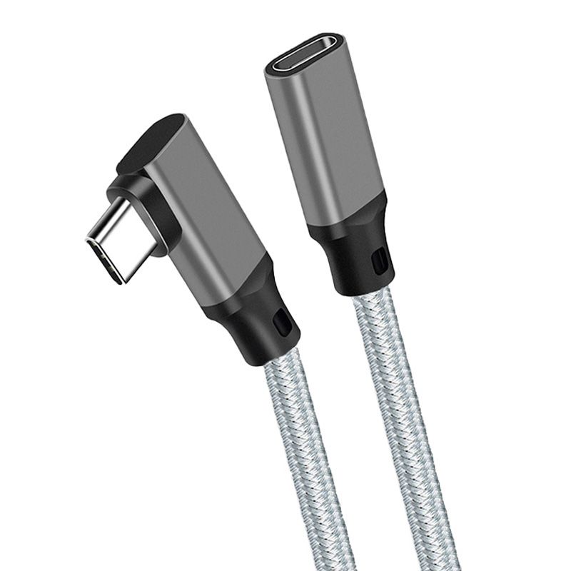 Inf Type-C Angled Tressed Cable - (10 Gbit/s + 4K + 100W) 2m