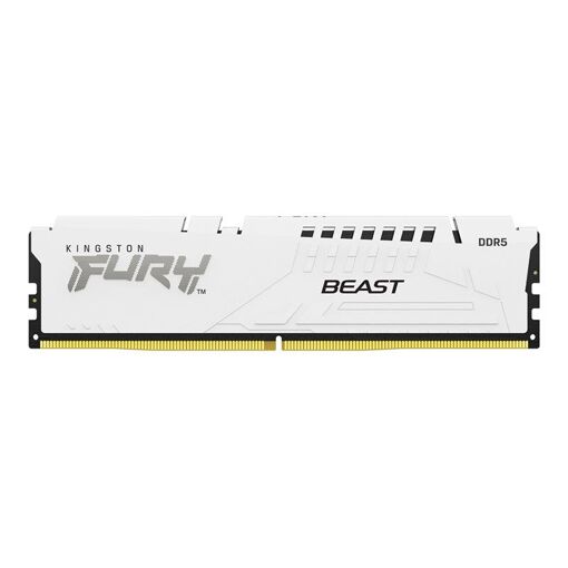 Módulo de memoria Kingston FURY Beast DDR5 de 32 GB, 6000 MHz (PC5-48000), CL30, 1,4 V, con ECC integrado y sin búfer - Blanco