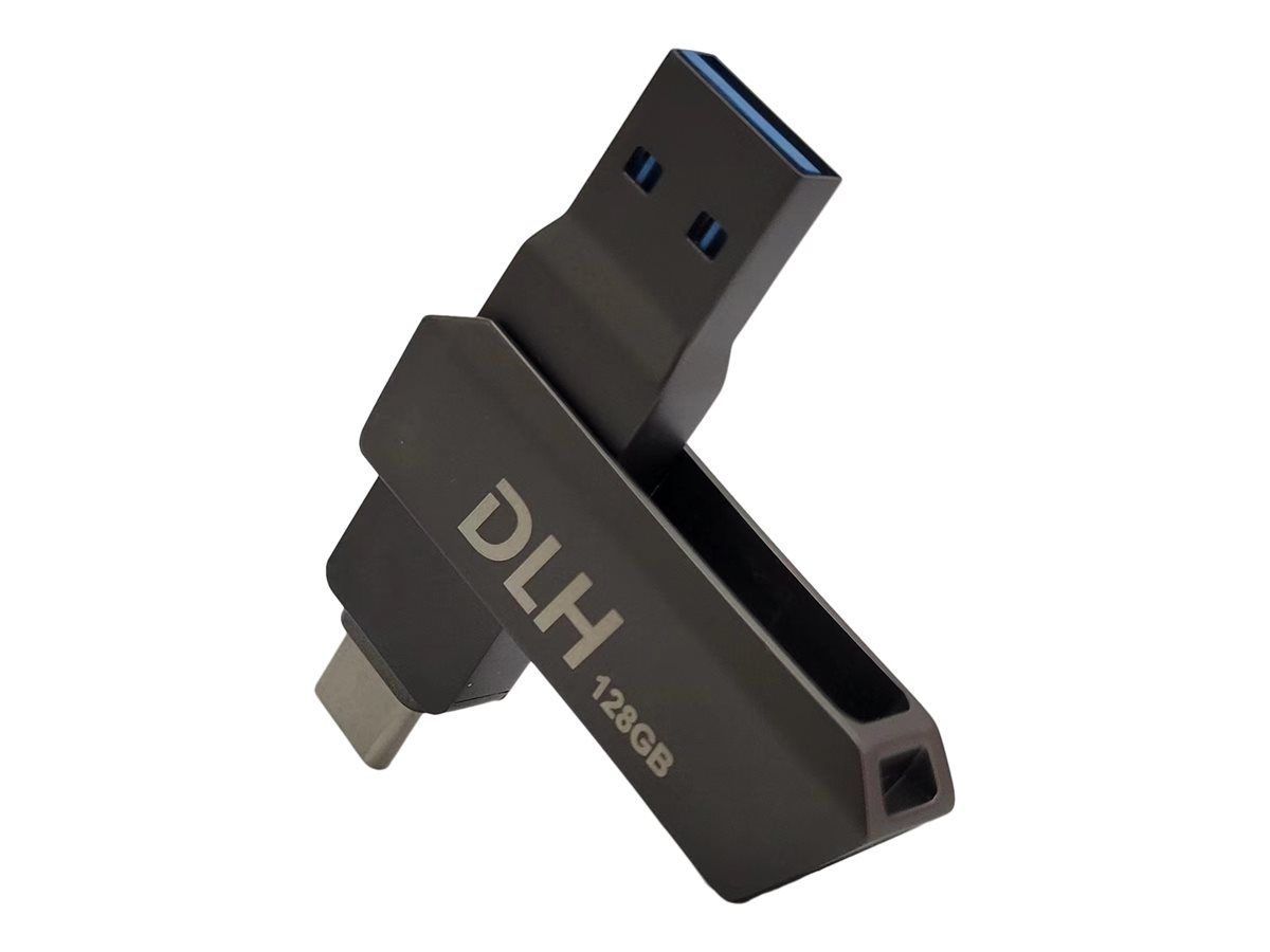 Clé USB DLH - 128 Go - USB 3.2 Gen 1 / USB-C - Gris