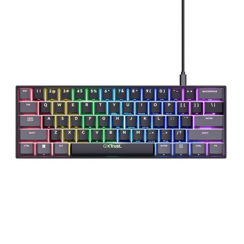 Trust GXT 867 Acira Mechanical Keyboard, USB, QWERTY Layout, Black