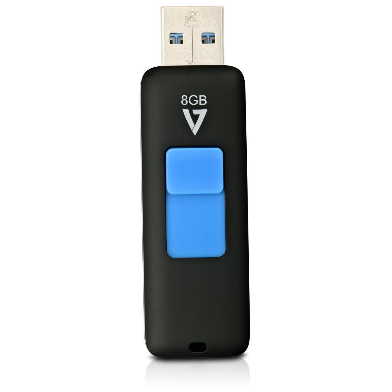 V7 VF3GAR-3E - 8GB USB Flash Drive - USB 3.0 - Black