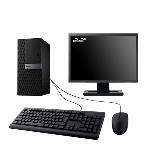 PC de escritorio Dell Optiplex 7040 MT - Pantalla de 22'', Intel i3-6100, 64GB de RAM, 960GB SSD, Windows 11