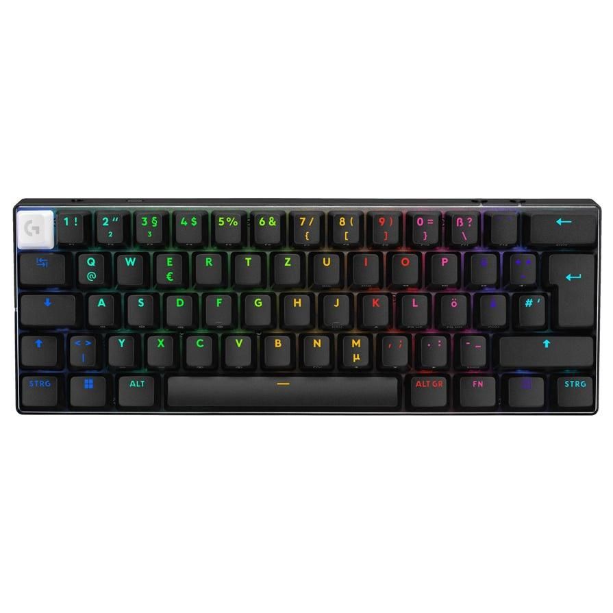 Teclado Logitech PRO X 60 inalámbrico - Diseño de 60% TKL - Retroiluminación - 2.4GHz y Bluetooth - QWERTY - Nórdico - Negro