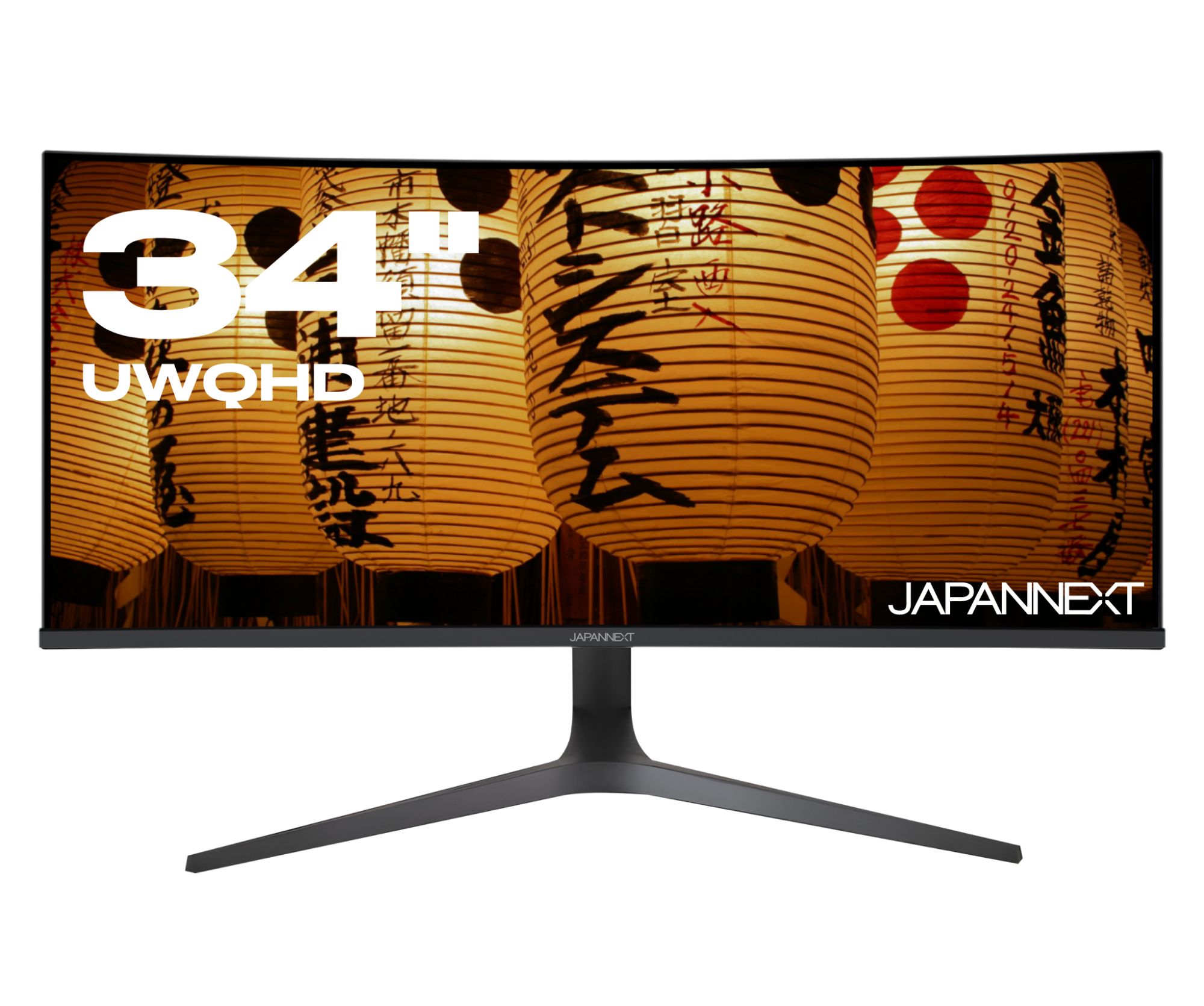Japannext JN-IPSC34UWQHDR-C65W-H Curved PC Monitor 34" UWQHD IPS Panel USB-C (with 65W Charging)