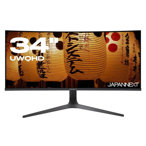 Monitor de PC Curvo Japannext JN-IPSC34UWQHDR-C65W-H 34" UWQHD Panel IPS USB-C (con carga de 65W)