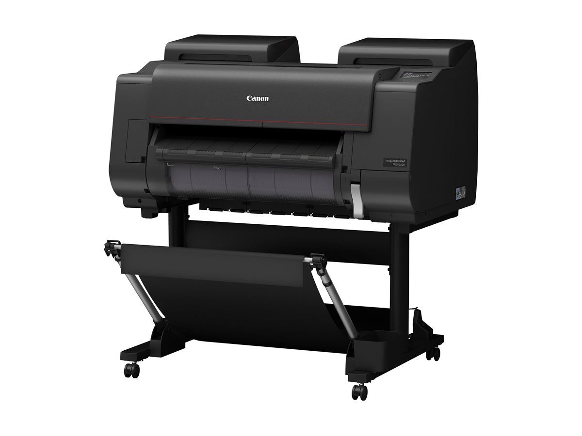 Canon ImagePROGRAF PRO-2600 - 24" Large Format Color Inkjet Printer - A1 Roll (61.0 cm) - USB 2.0, Gigabit LAN, Wi-Fi(n), USB Host - Black