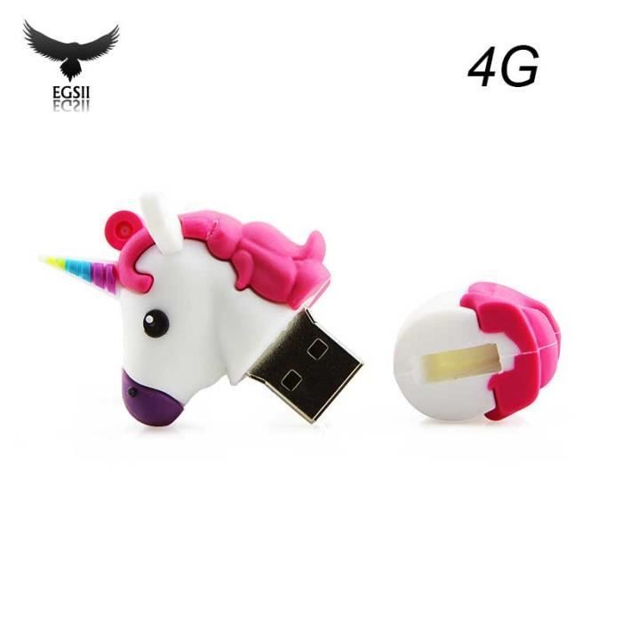 Egsii Unicorn 4GB USB 2.0 Flash Drive - White