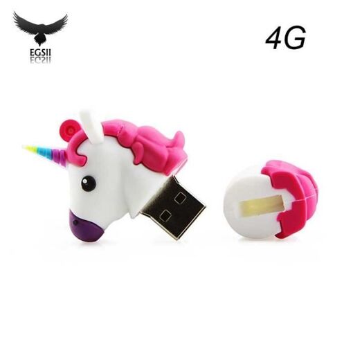 Egsii Unicorn 4GB USB 2.0 Flash Drive - White