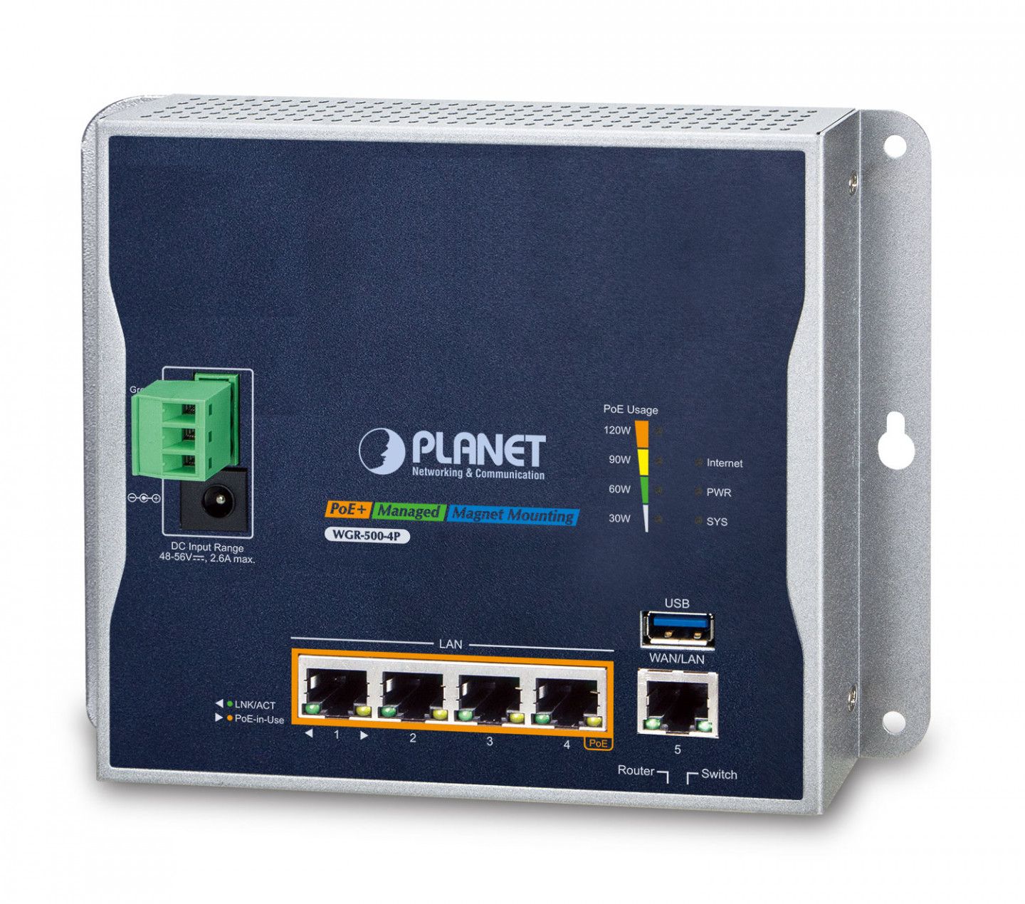 Planet Technology IP30 Industrial Wall-Mount Router