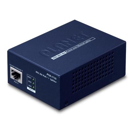 Planet POE-173S Voice and Data Splitter, Ethernet Connection, PoE Power via Port (PoE) Black
