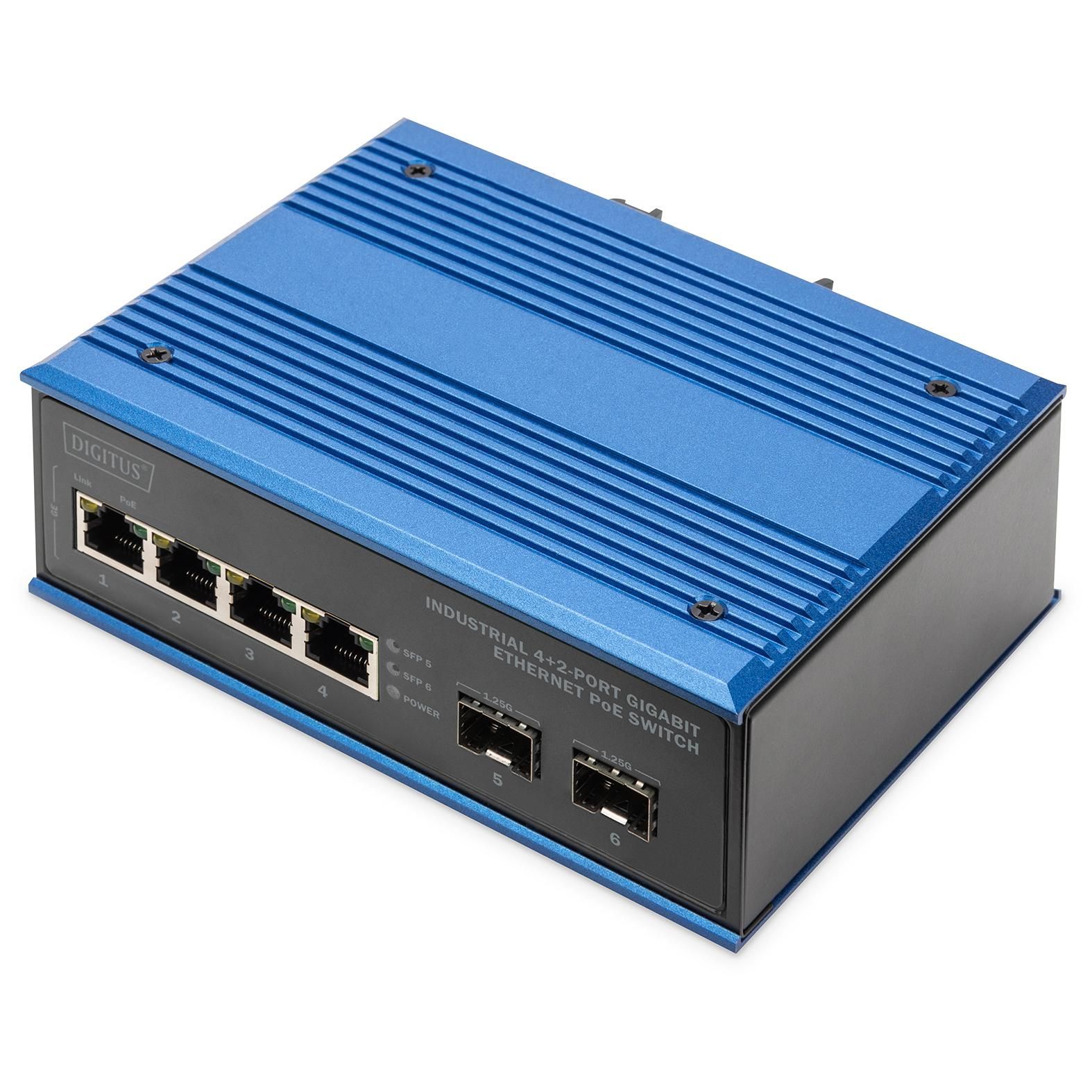 Digitus Industrial Switch 4+2 Gigabit Ethernet PoE
