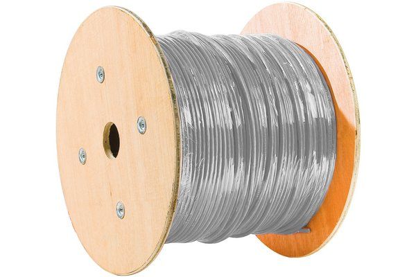 Ekivalan Cat7 Solid Ethernet Cable, 500m, Grey