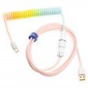 Câble en spirale Ducky Cotton Candy USB-C vers USB-A - 1,8 m