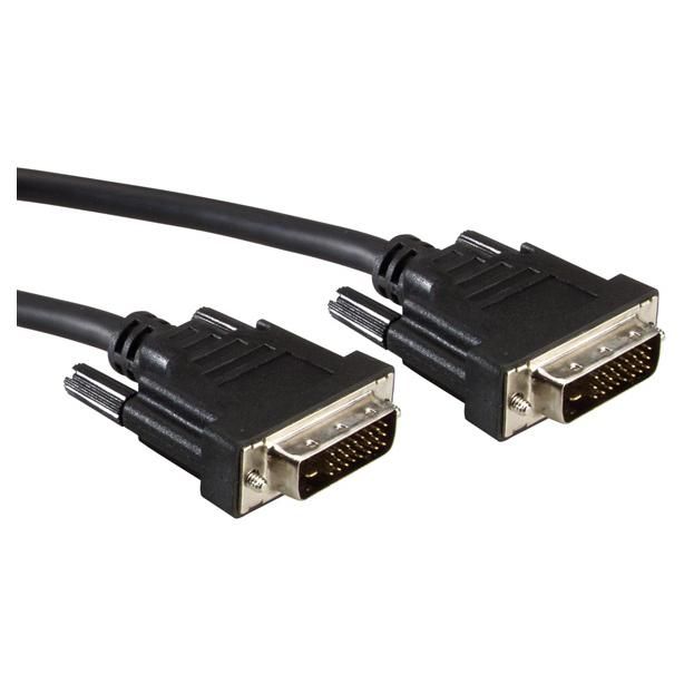 Cable DVI Roline para pantalla, M-M, (24+1) enlace doble 15m