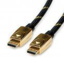 Roline DisplayPort Cable 3m, Black/Gold