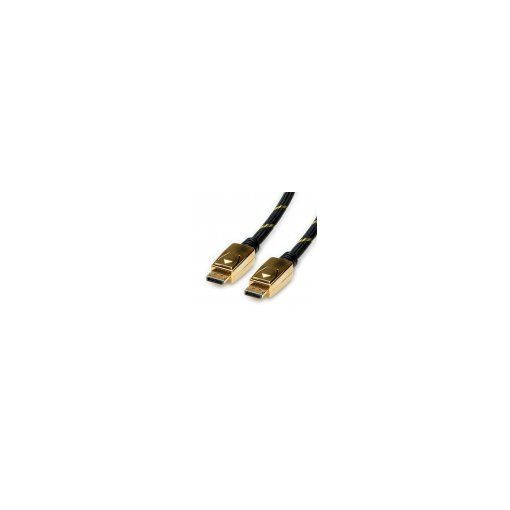 Câble Roline DisplayPort 3 m, Noir/Or