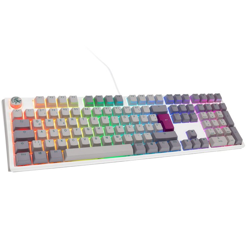 Ducky One 3 Mist Grey Gaming Keyboard, RGB LED - MX Ergo Clear